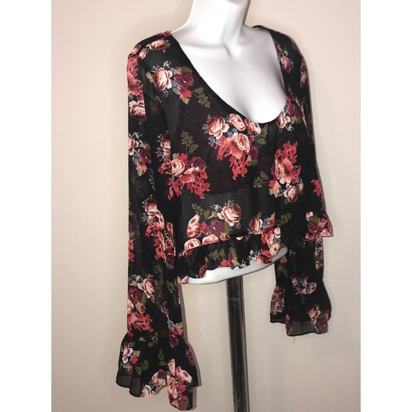 COTTON CANDY LARGE FLORAL BLOUSE - Picture 2 of 6